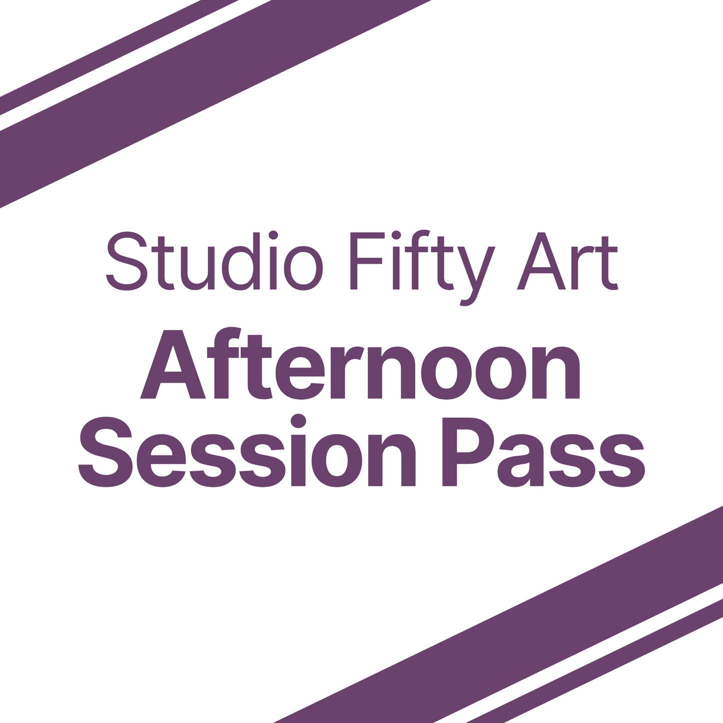 Studio Fifty Art Club - Afternoon session pass