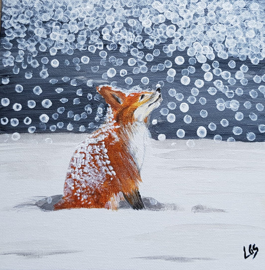 Fox in Snow Christmas card