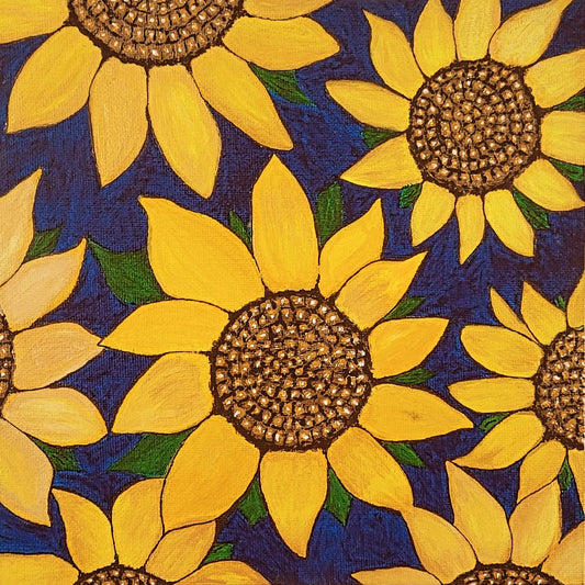 Sunflower print greeting card