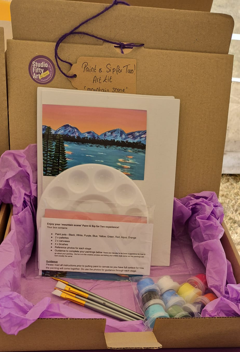 DIY Art Kit for Two! - Mountain scene