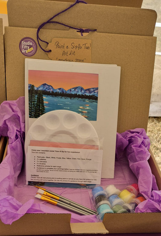 DIY Art Kit for Two! - Mountain scene